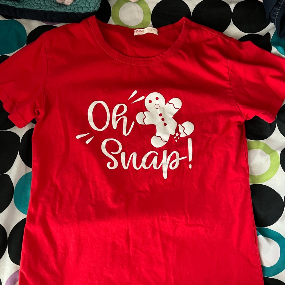 romwe christmas tee size small
